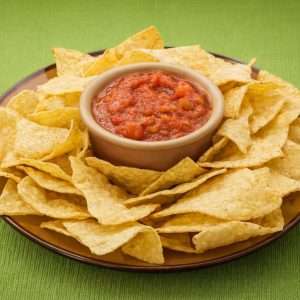 Chips and Salsa plate by double down catering