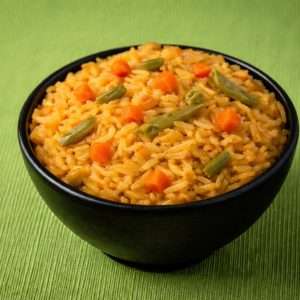 Mexican rice with herbs and vegies by double down catering