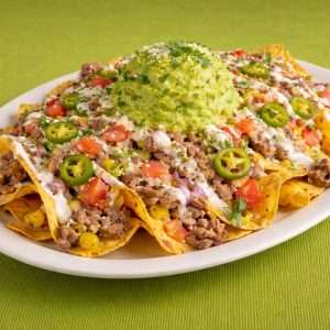 Nachos Deluxe Tray by Double Down Catering